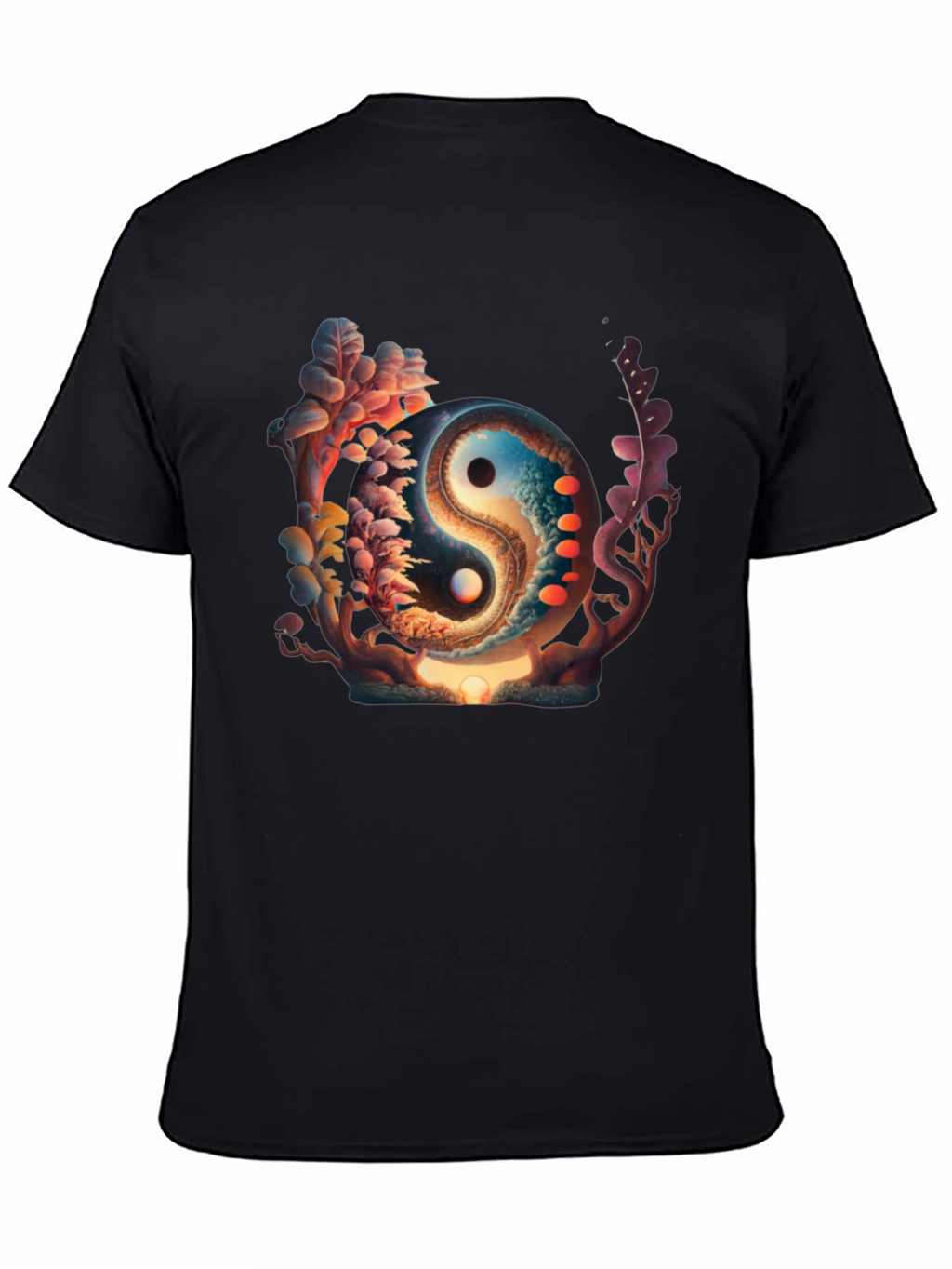 Yin Yang Graphic Black T-Shirt