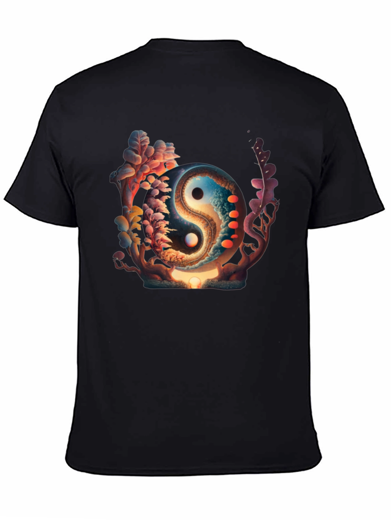 Yin Yang Graphic Black T-Shirt