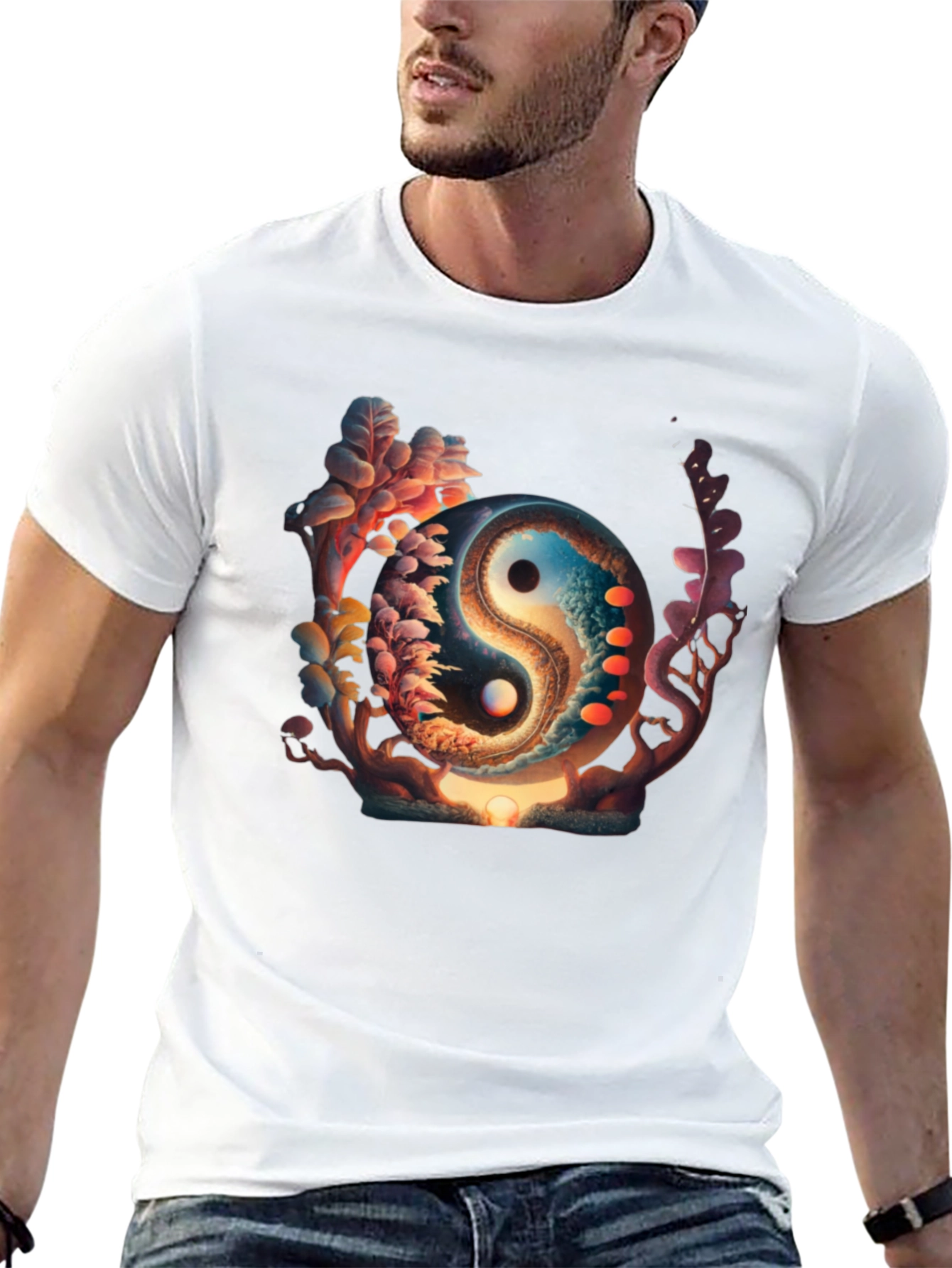 Yin Yang Graphic Black T-Shirt