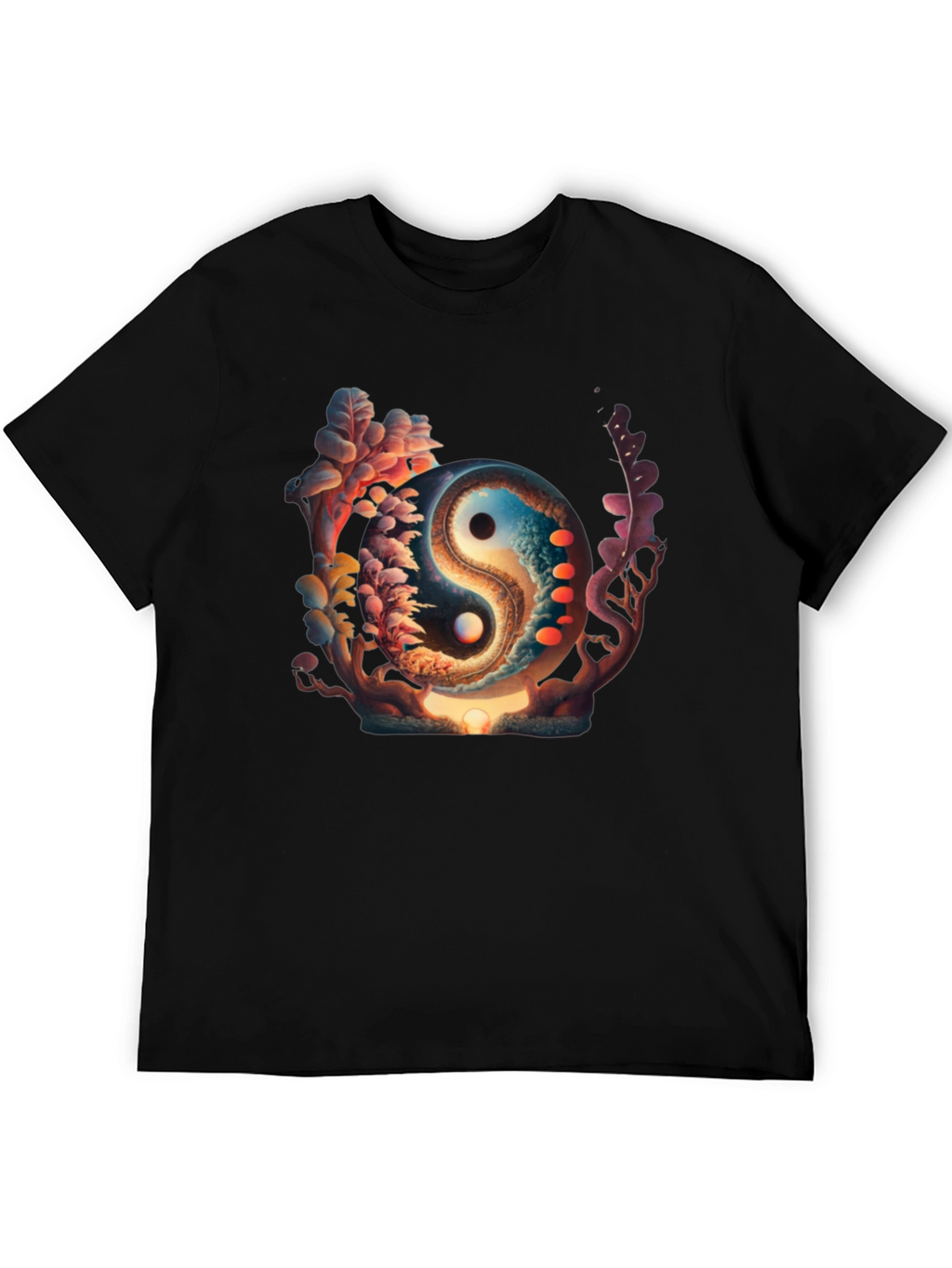 Yin Yang Graphic Black T-Shirt