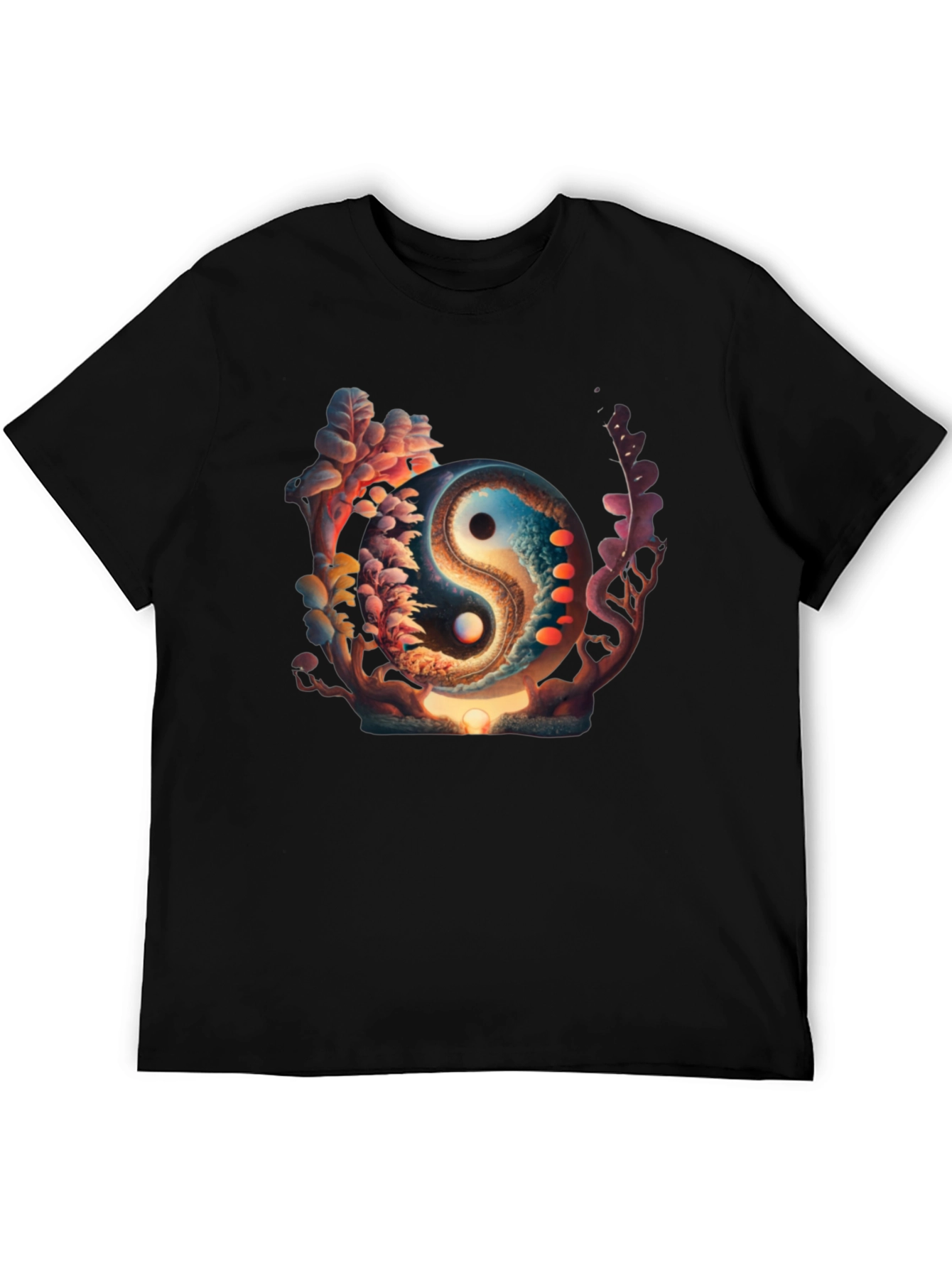 Yin Yang Graphic Black T-Shirt