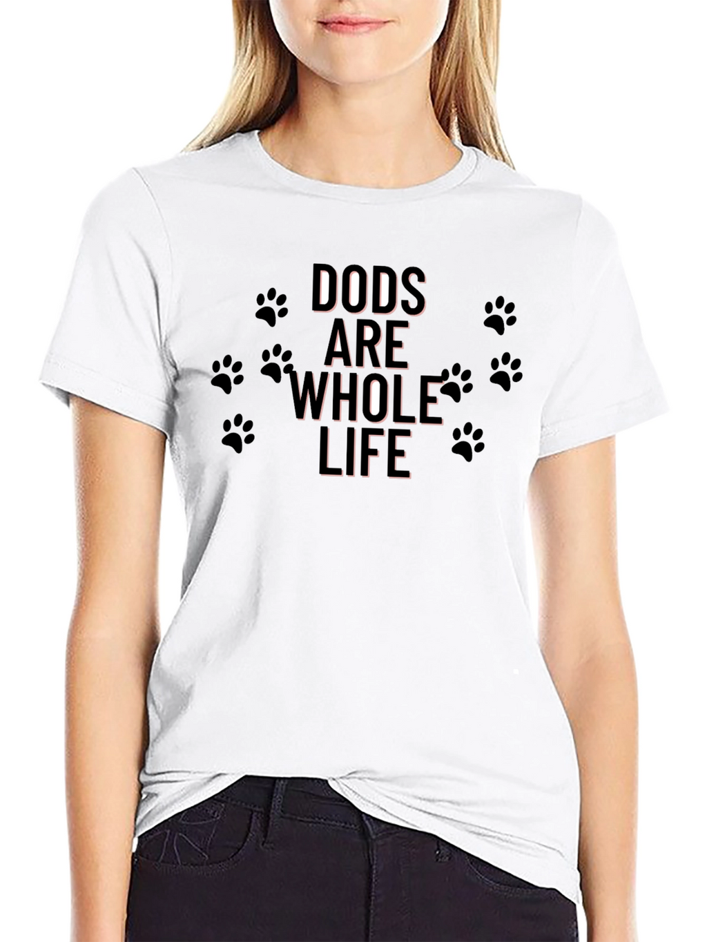 Dogs are My Whole Life Black T-Shirt