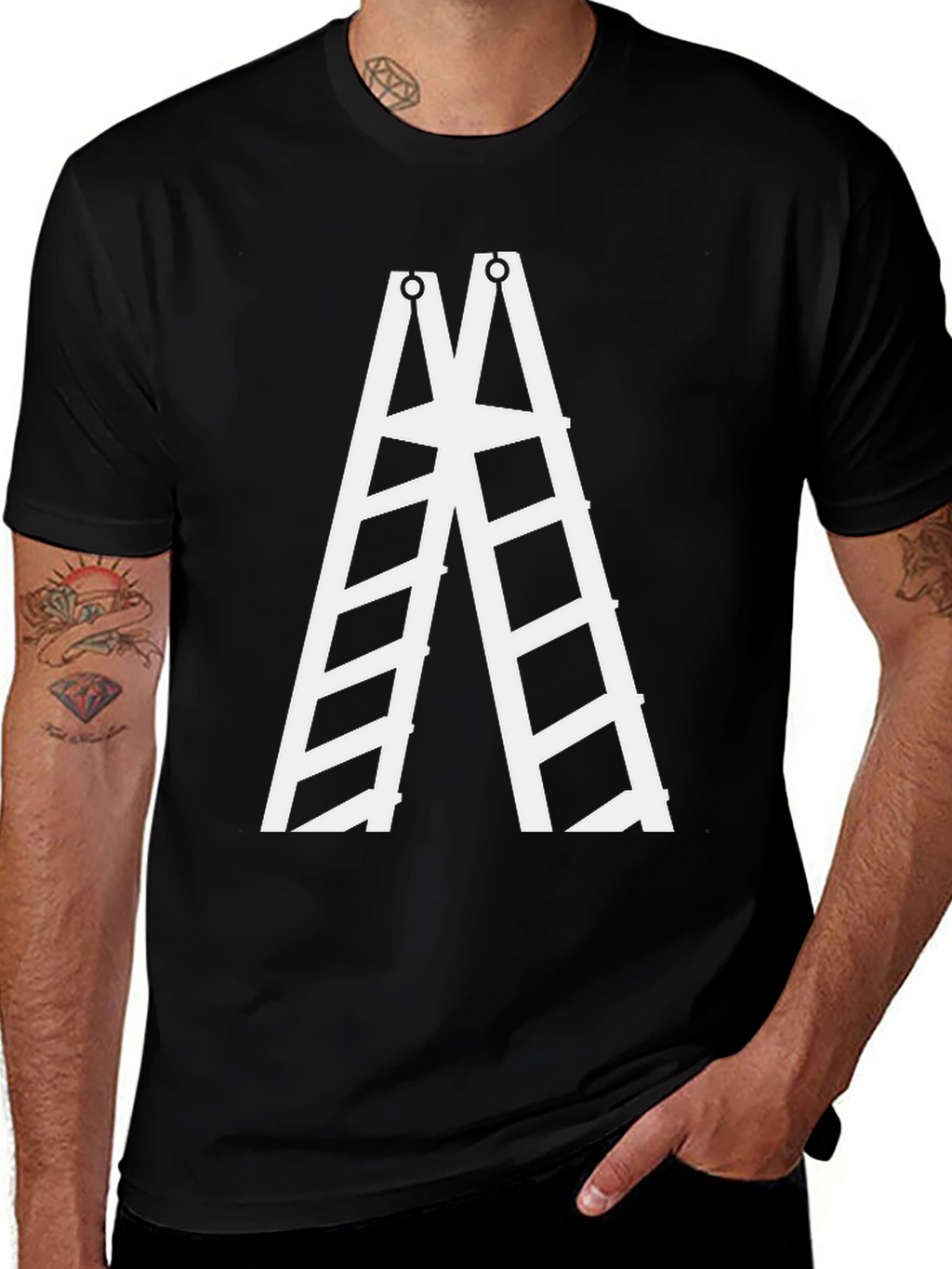 Ladder Graphic Tee - Black