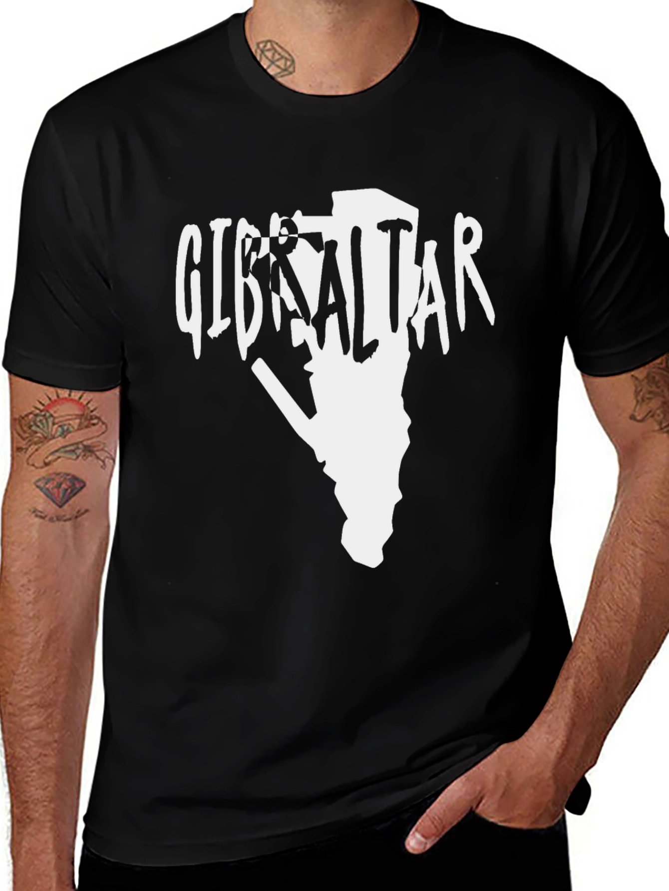 Gibraltar Graphic Tee - Mens Black T-Shirt