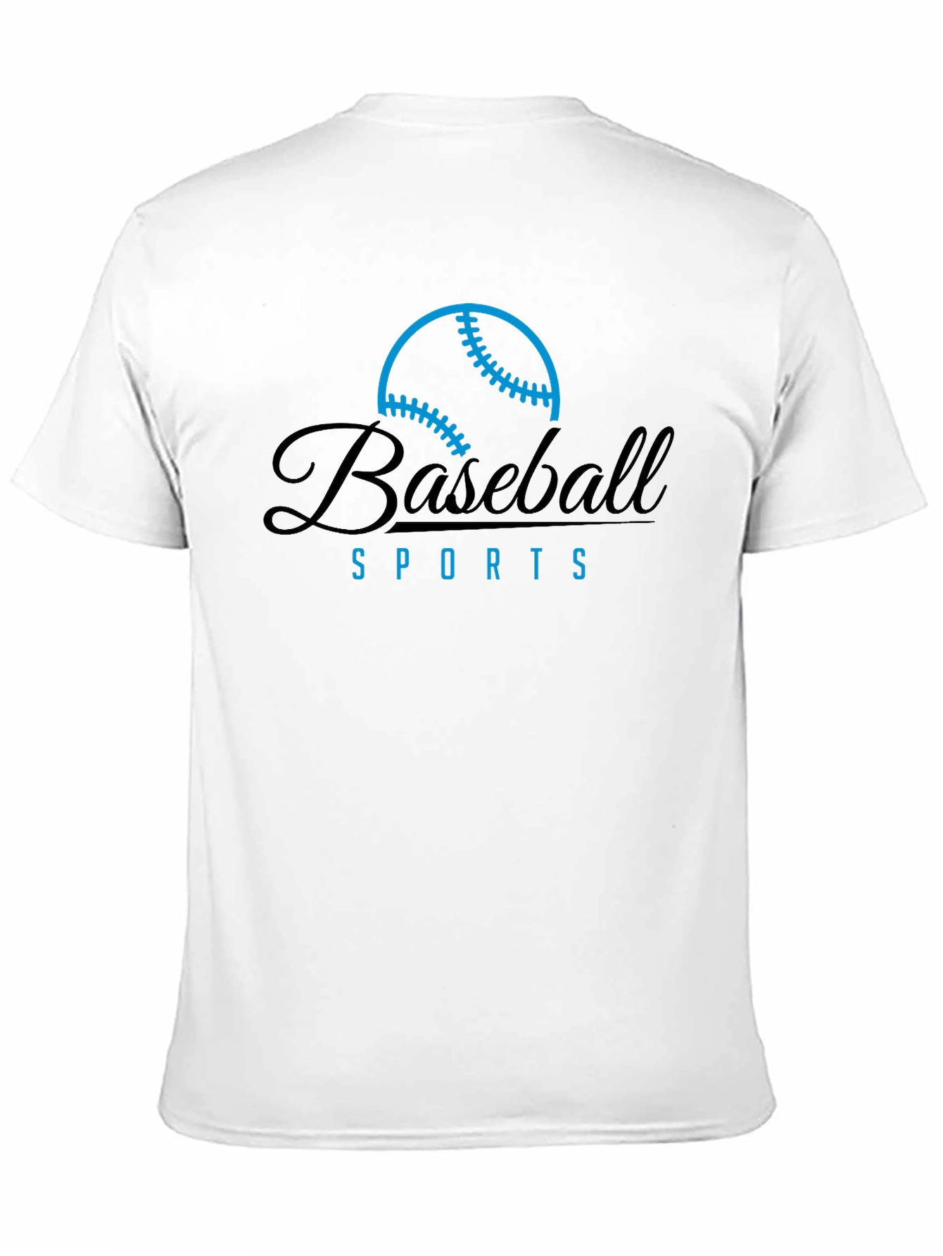 Baseball Sports Graphic Tee - Black