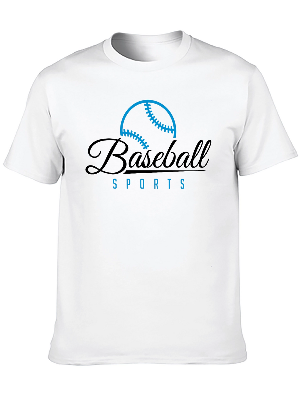 Baseball Sports Graphic Tee - Black
