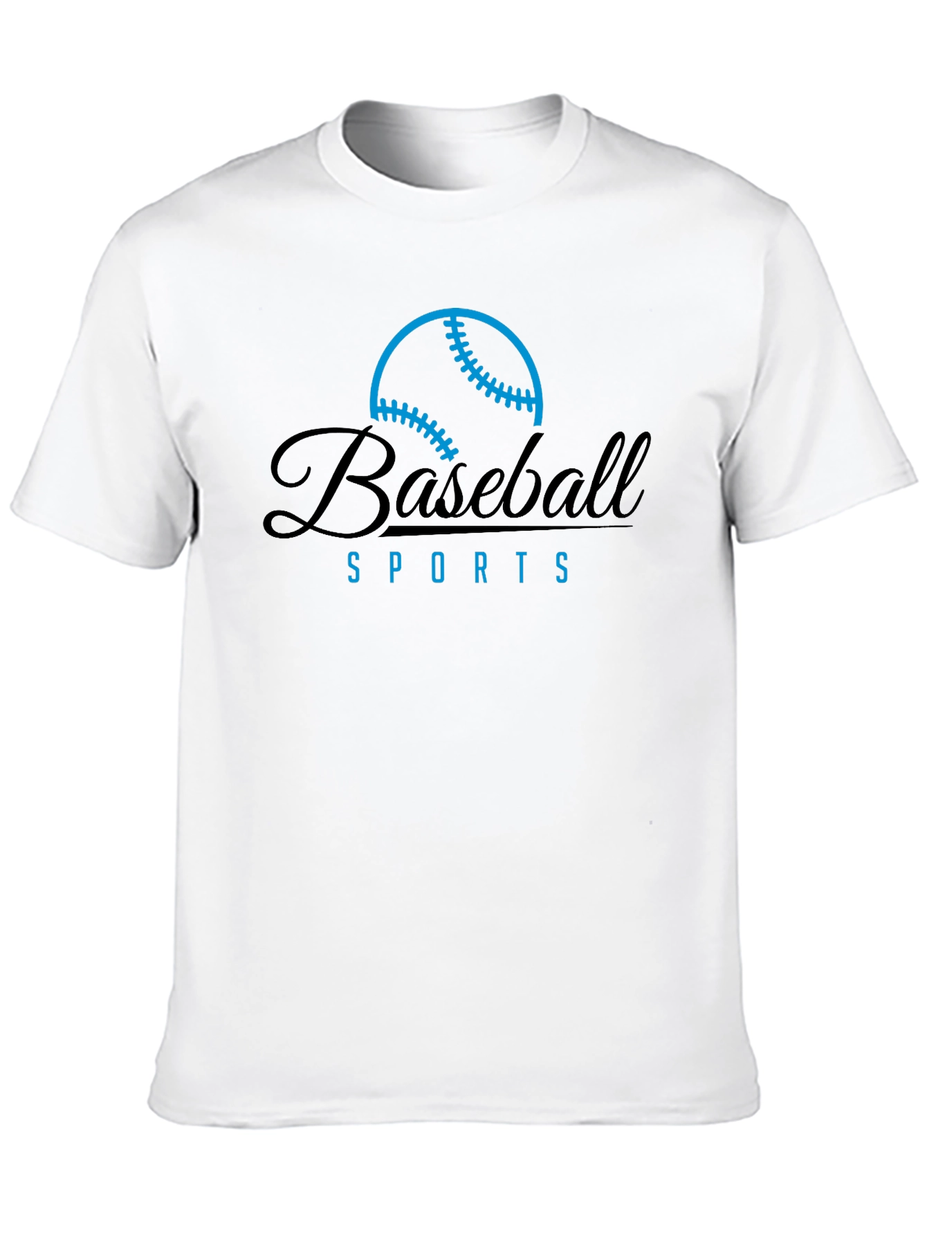 Baseball Sports Graphic Tee - Black