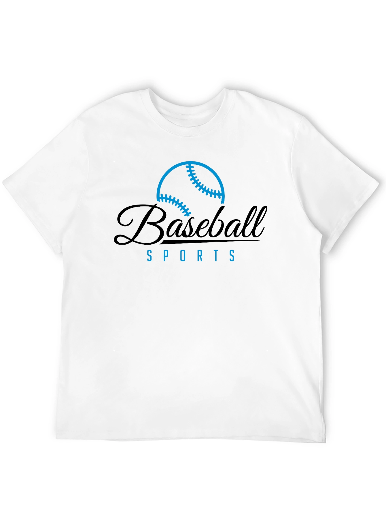Baseball Sports Graphic Tee - Black