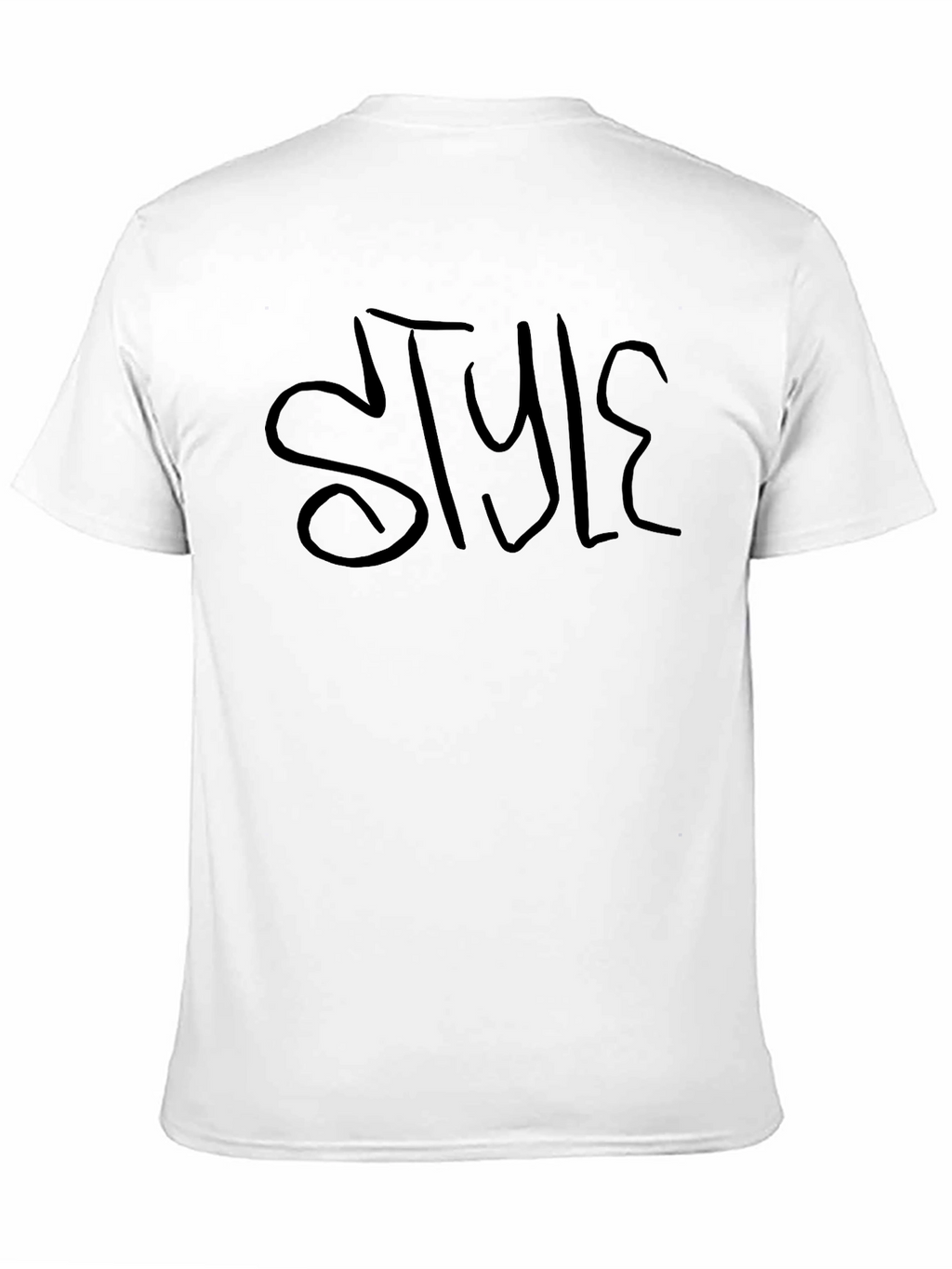 Stylish Black Crew Neck T-Shirt with STYLE Graphic