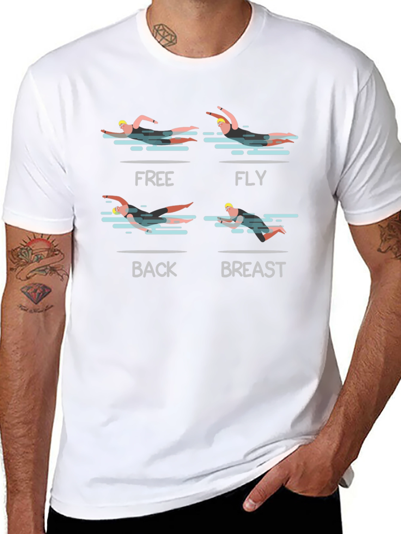 Swimming Strokes Graphic T-Shirt
