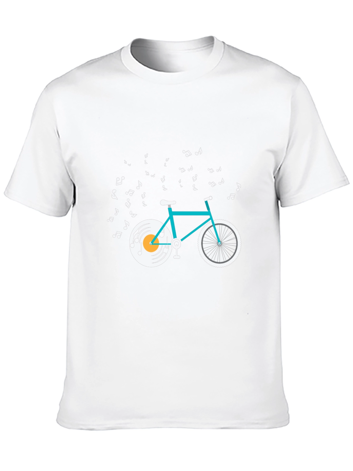 Musical Bike Graphic Tee - Black Cotton T-Shirt