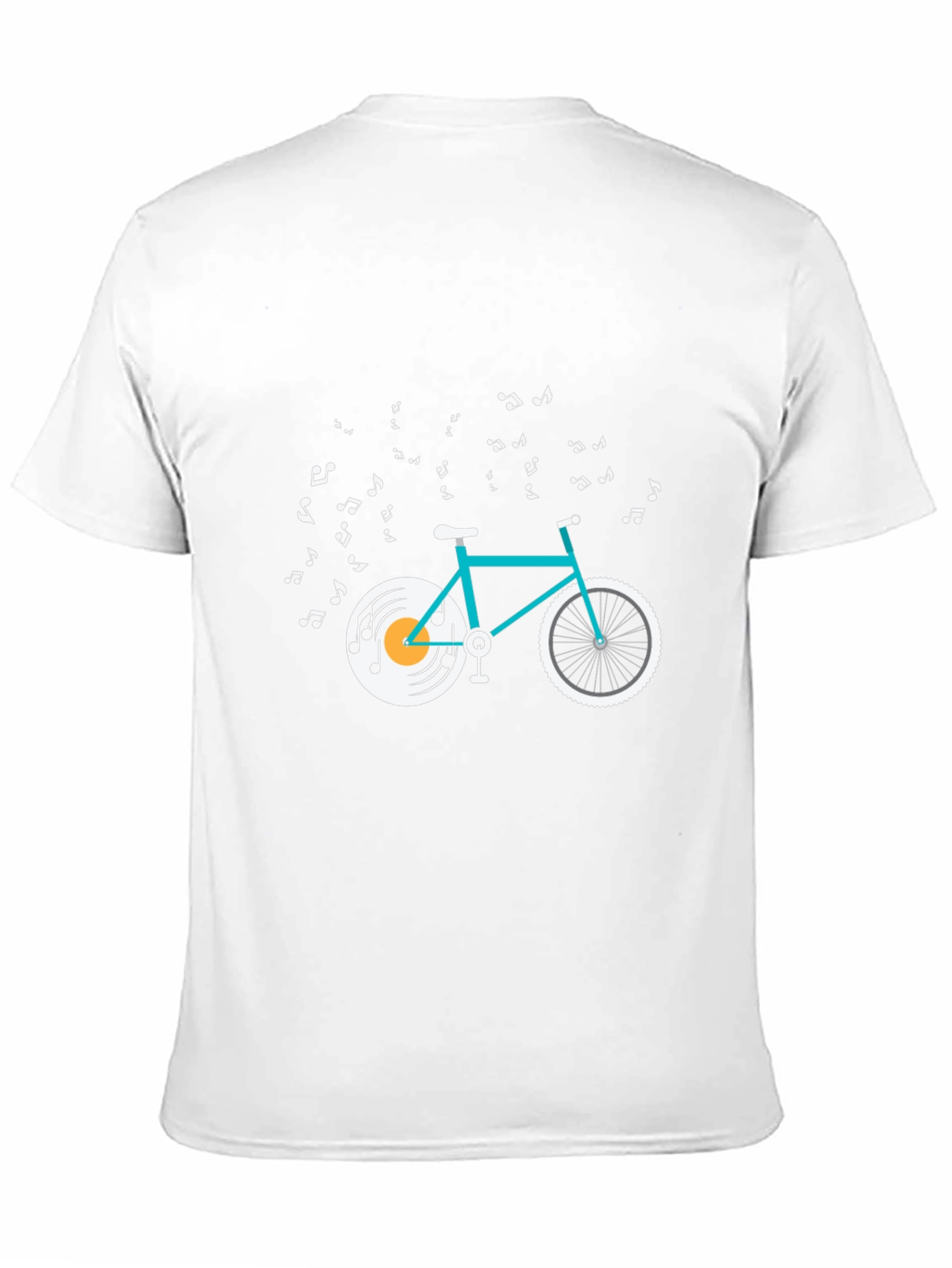 Musical Bike Graphic Tee - Black Cotton T-Shirt