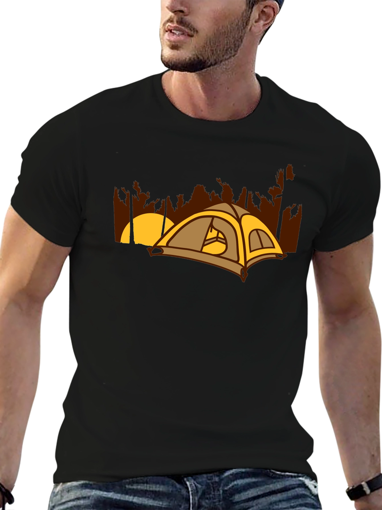 Camping Tent Graphic Tee - Outdoor Adventure Shirt