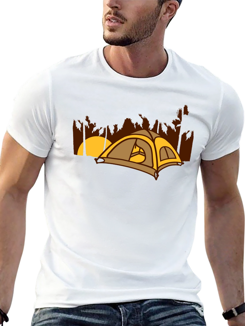 Camping Tent Graphic Tee - Outdoor Adventure Shirt