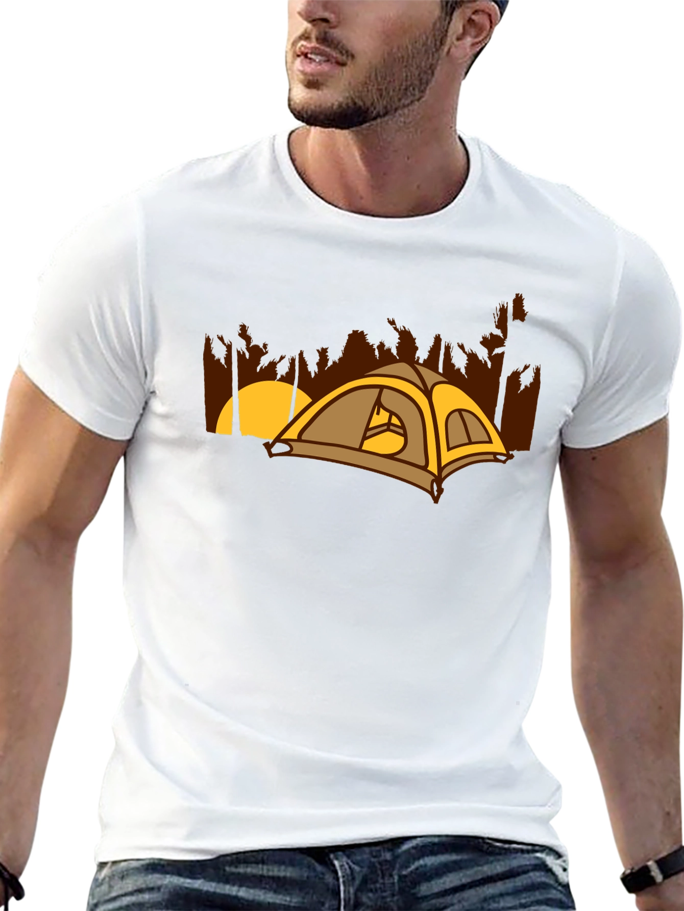 Camping Tent Graphic Tee - Outdoor Adventure Shirt