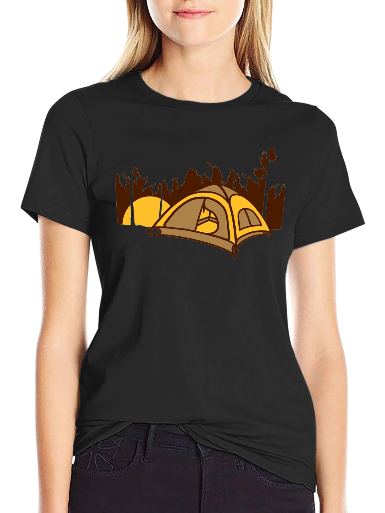 Camping Tent Graphic Tee - Outdoor Adventure Shirt