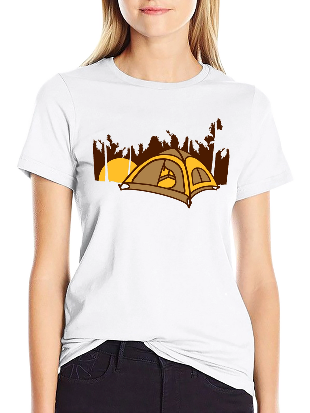 Camping Tent Graphic Tee - Outdoor Adventure Shirt