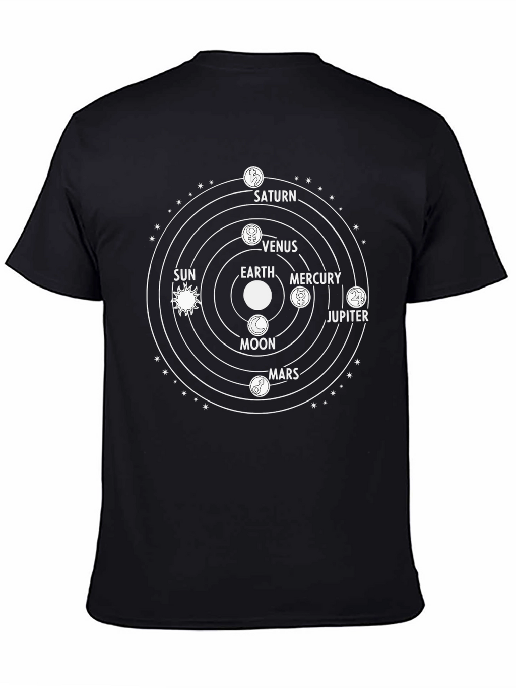 Solar System Graphic T-Shirt - Mens Black Tee
