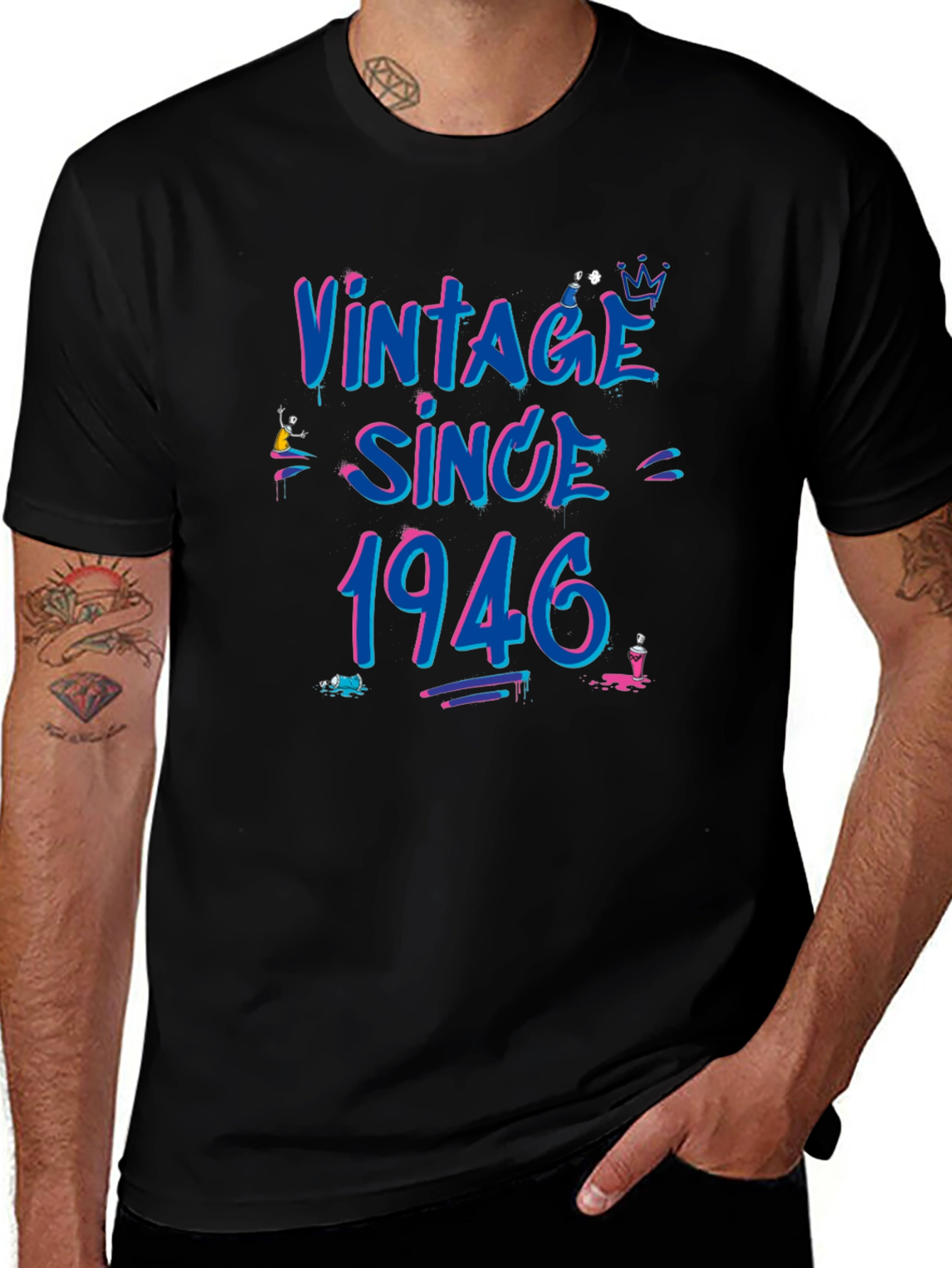 Vintage Since 1946 Graphic Tee - Birthday Gift