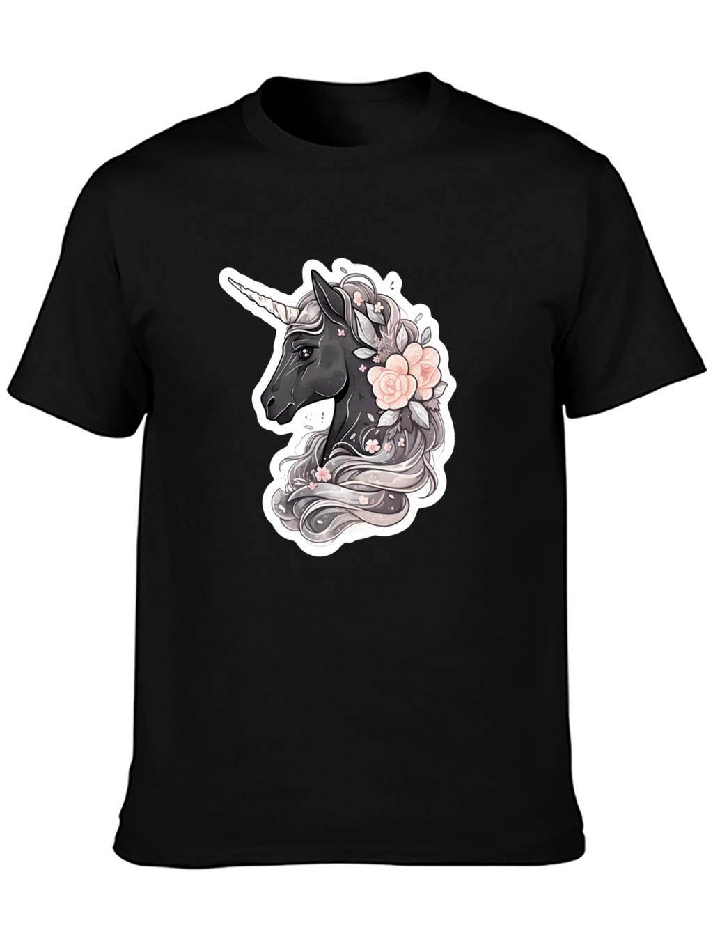 Unicorn Floral Graphic T-Shirt