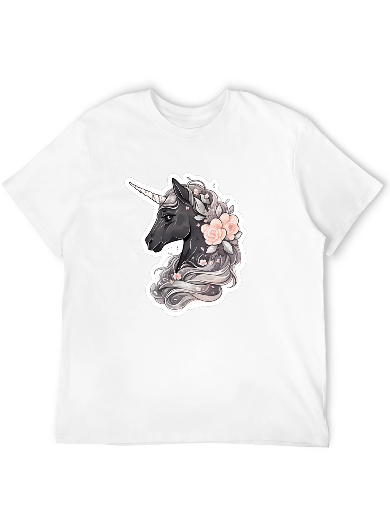Unicorn Floral Graphic T-Shirt
