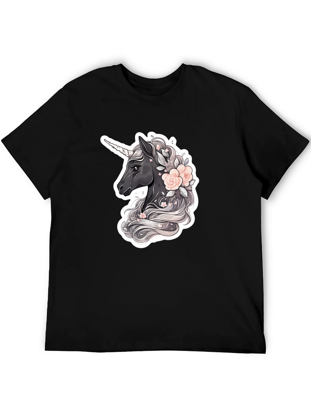 Unicorn Floral Graphic T-Shirt