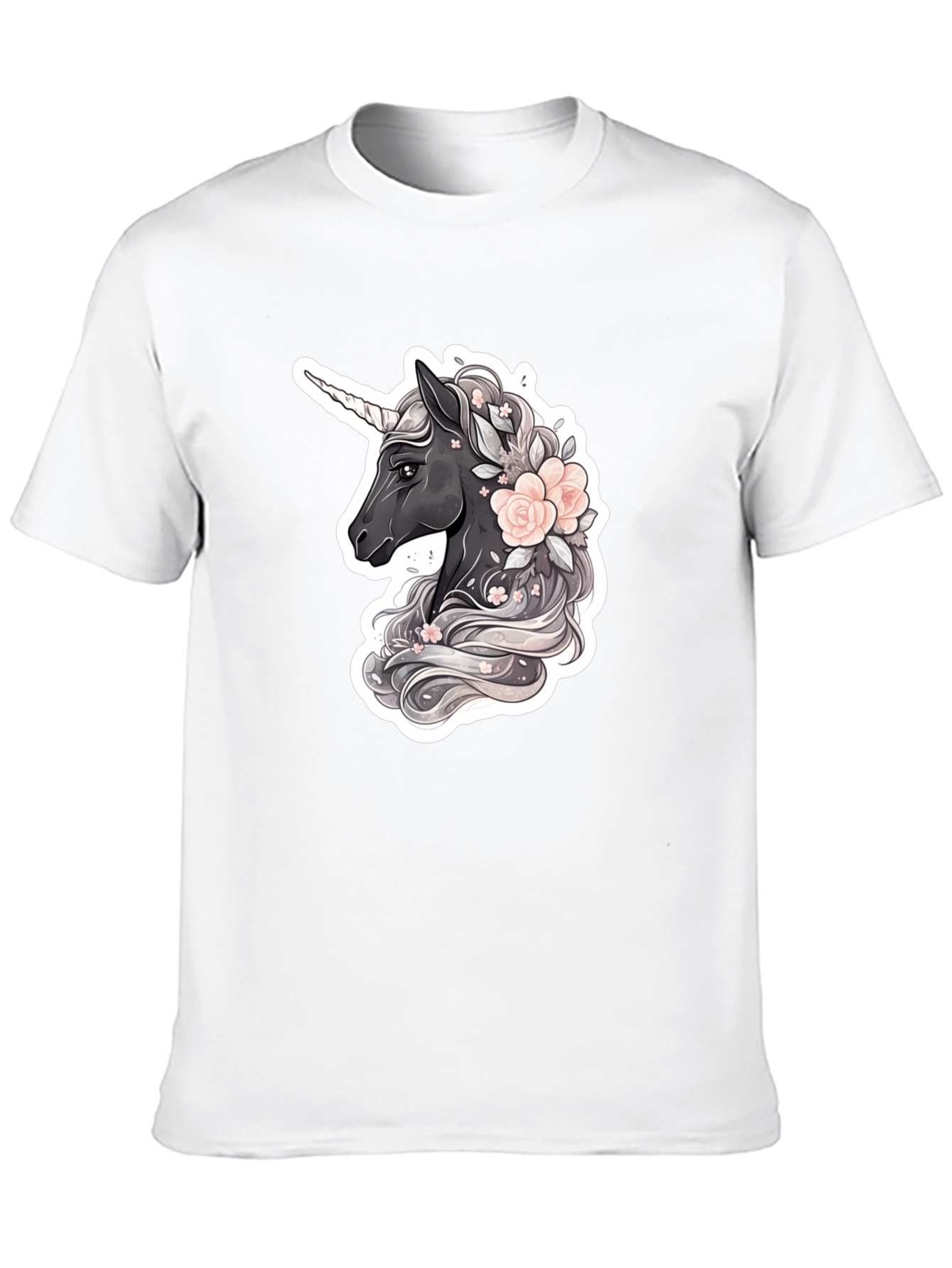 Unicorn Floral Graphic T-Shirt