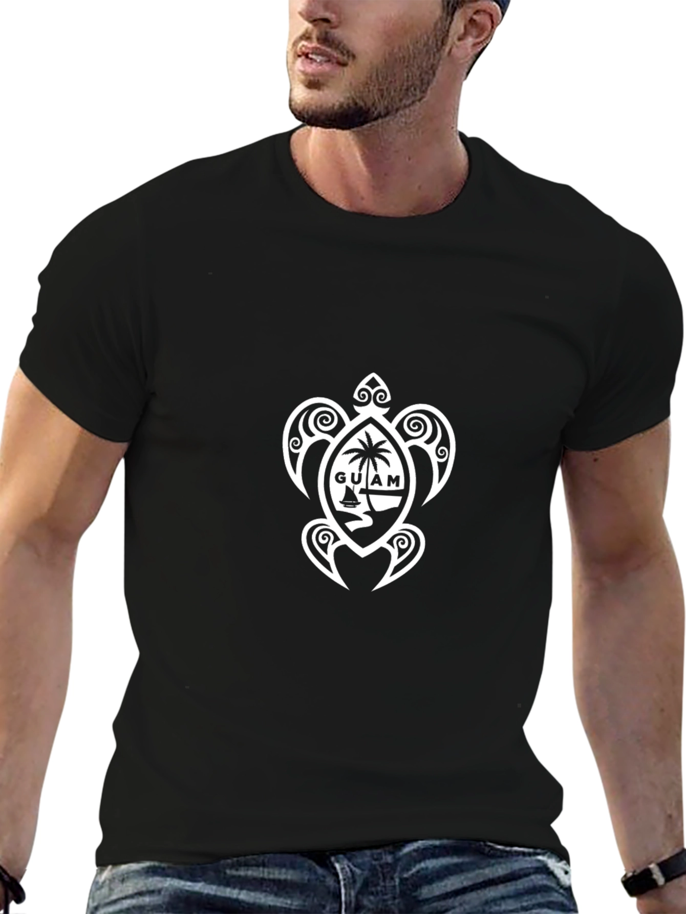 Guam Turtle Black T-Shirt