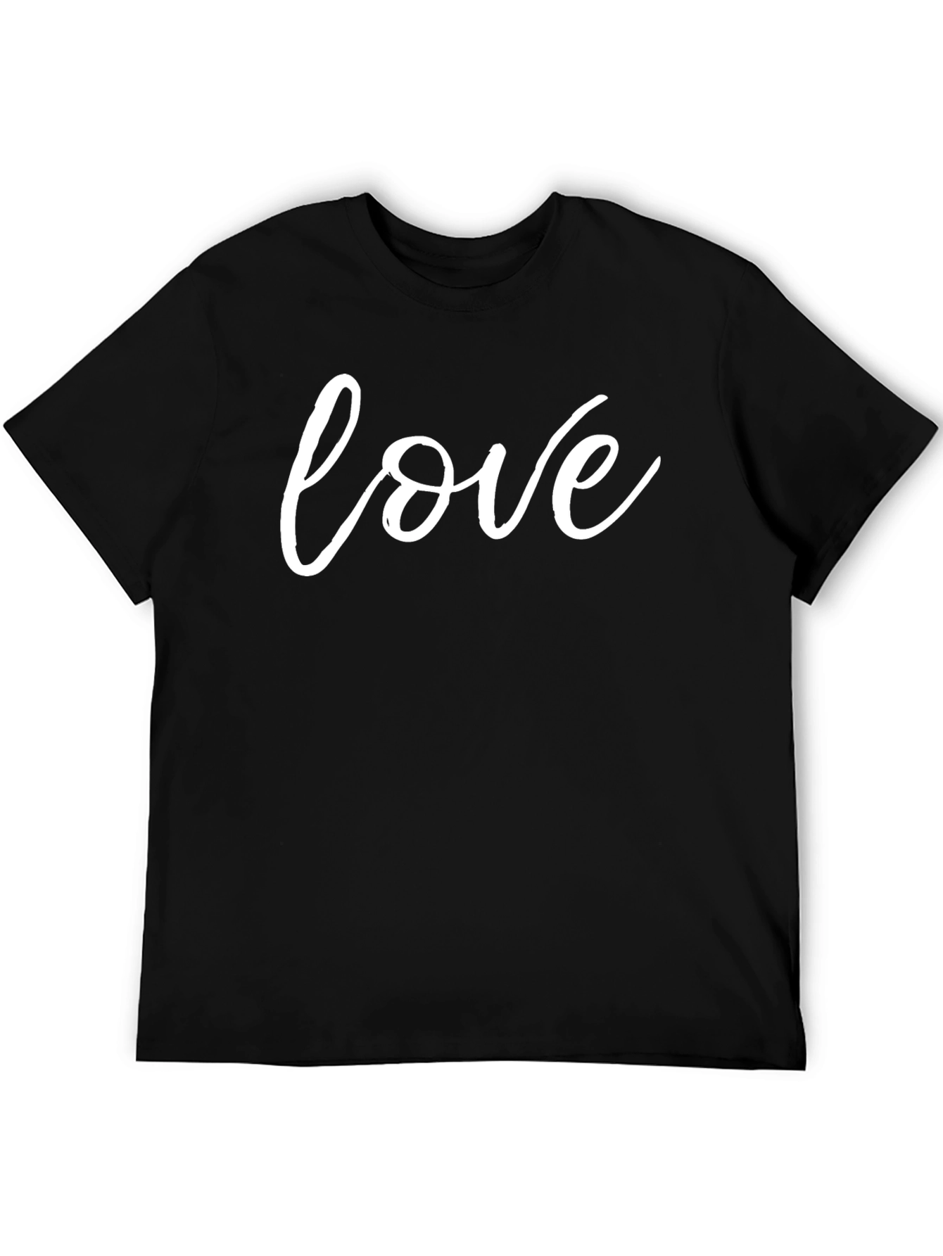 Love Graphic Print Black T-Shirt