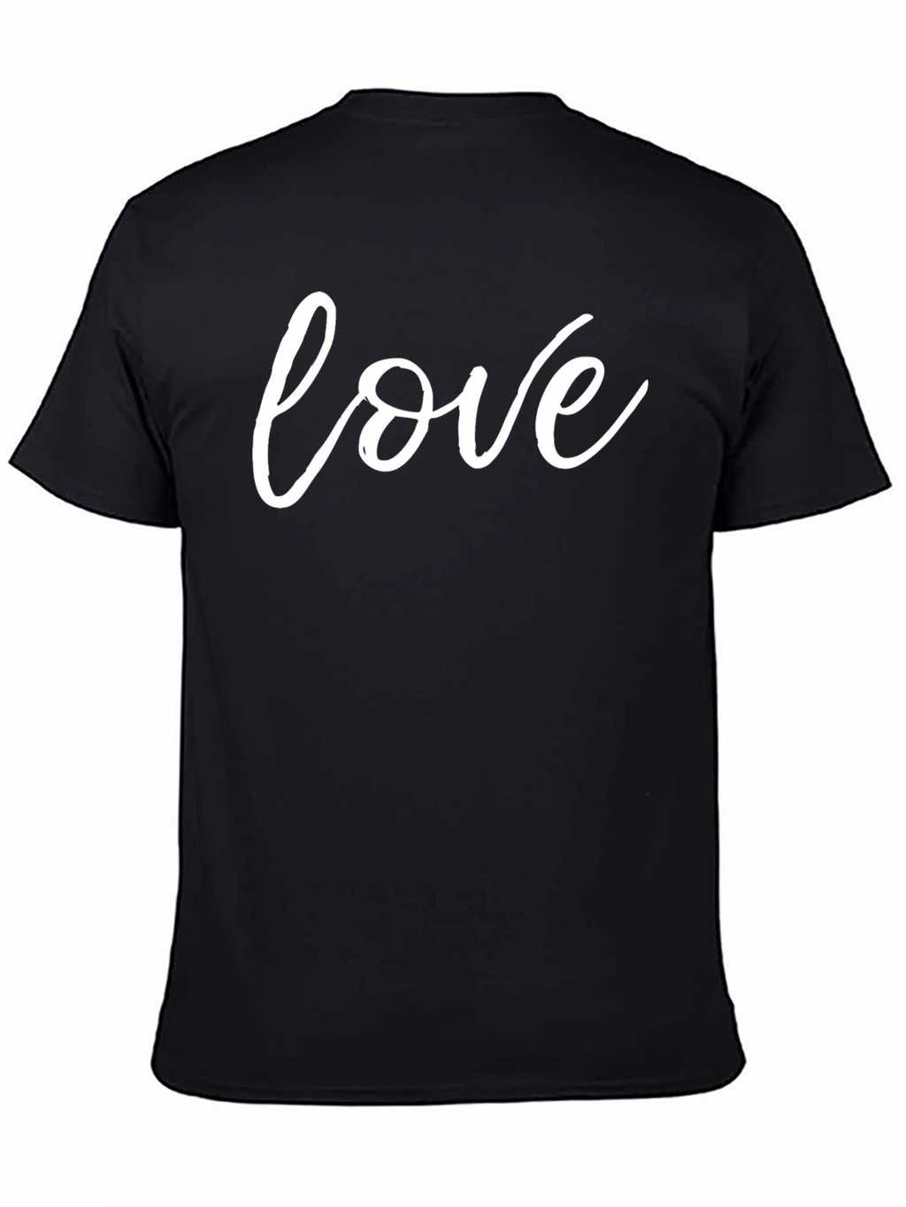 Love Graphic Print Black T-Shirt