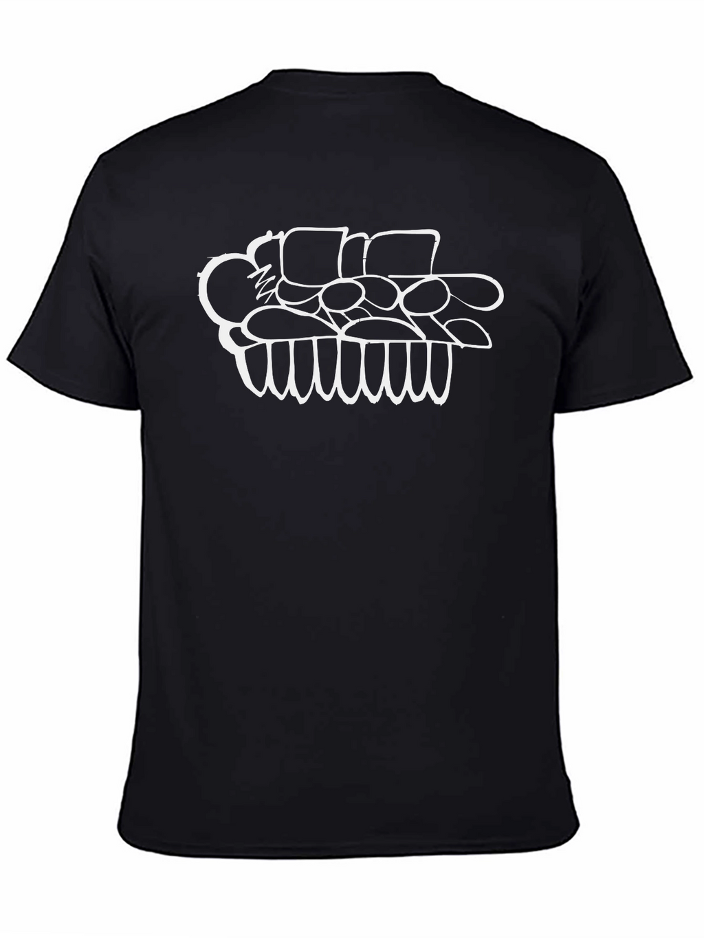 Abstract Graphic Print Black T-Shirt