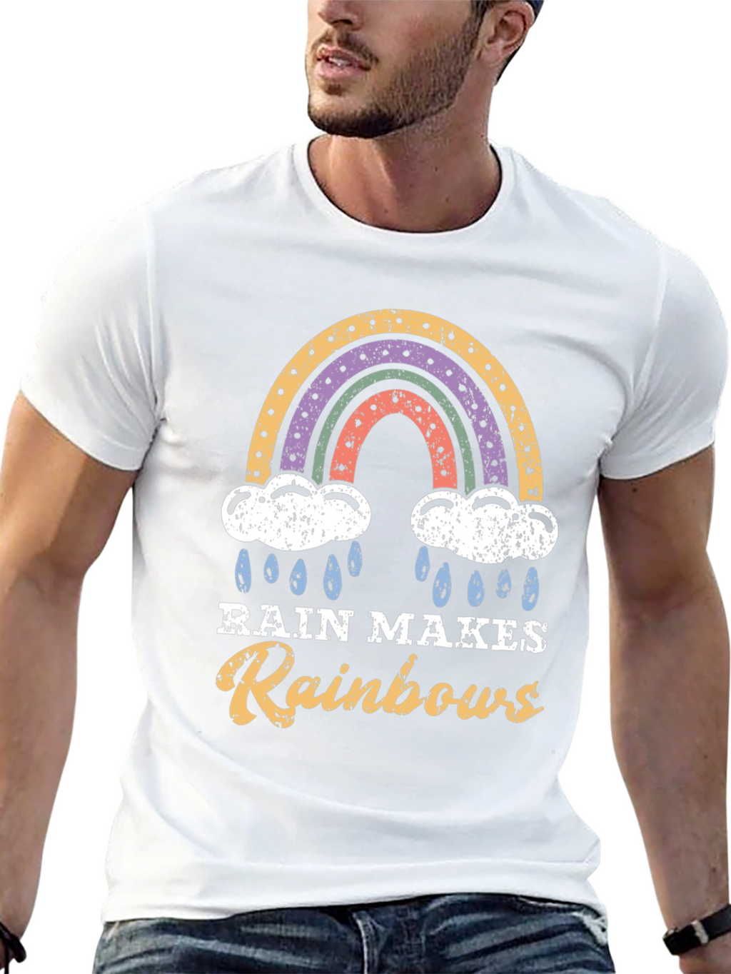 Rain Makes Rainbows Graphic T-Shirt