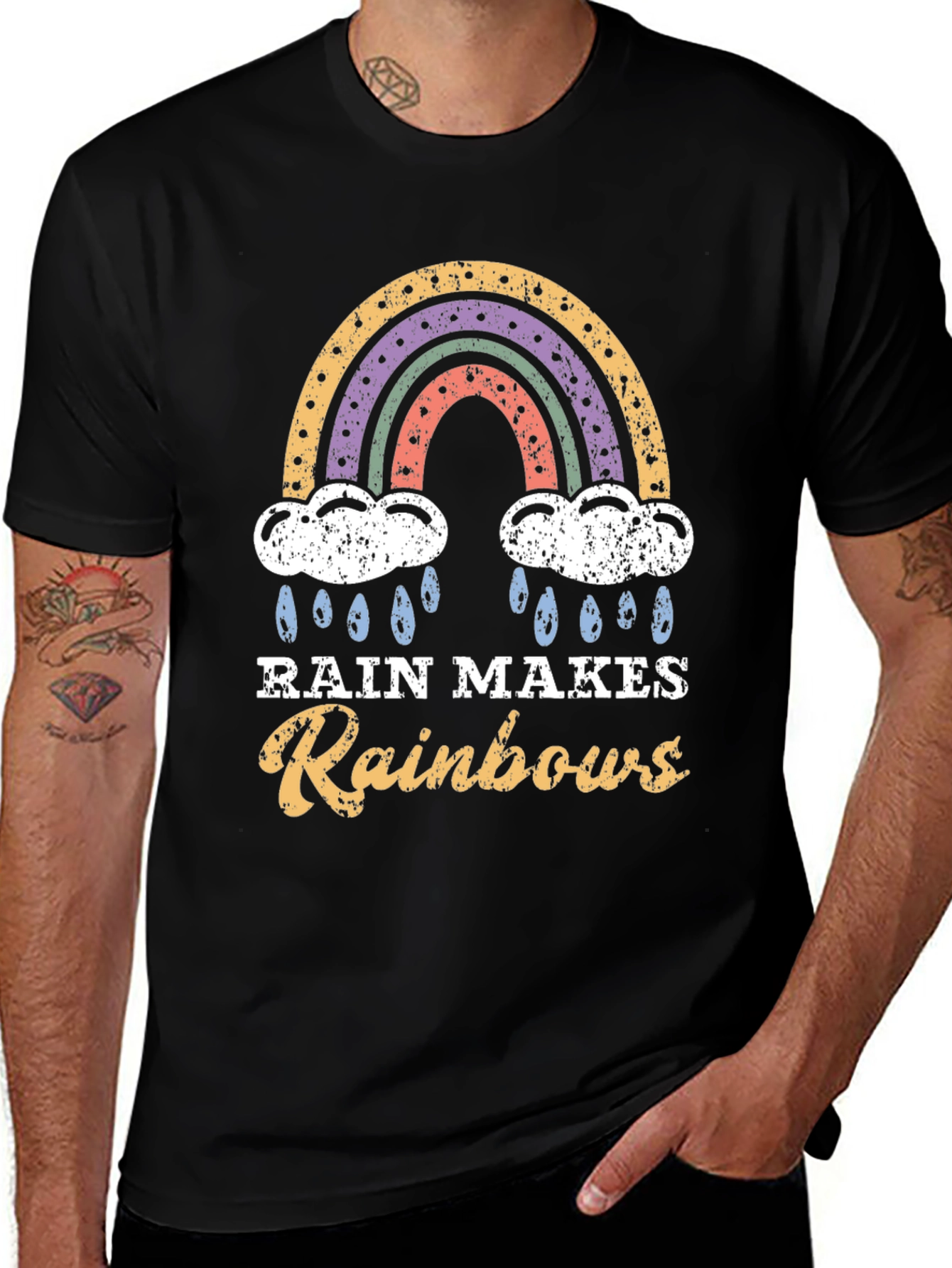Rain Makes Rainbows Graphic T-Shirt