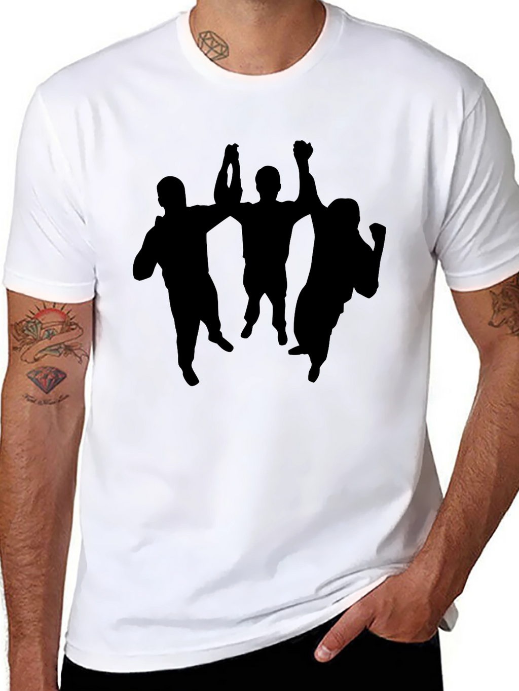 Black Silhouette Celebration Tee