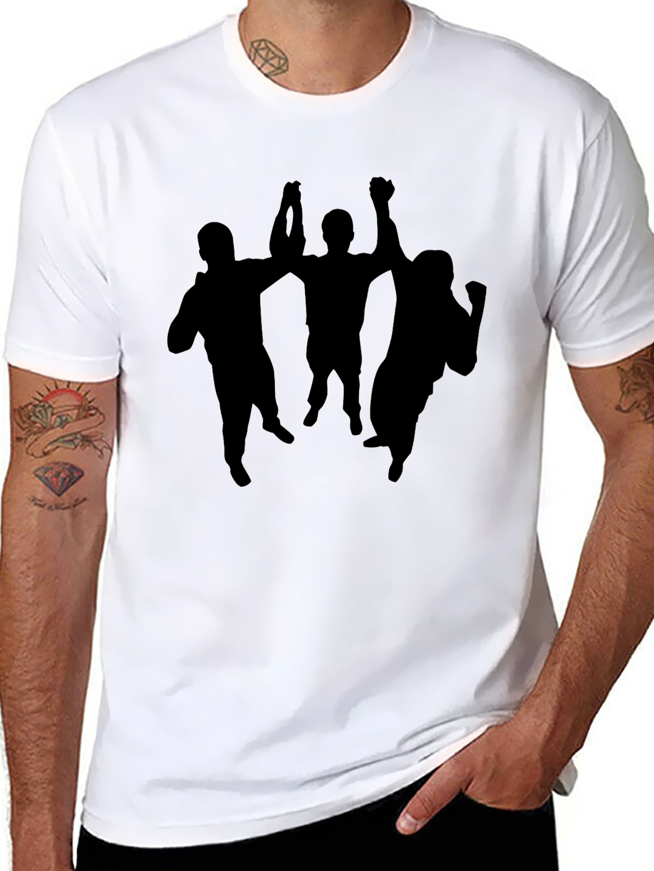 Black Silhouette Celebration Tee