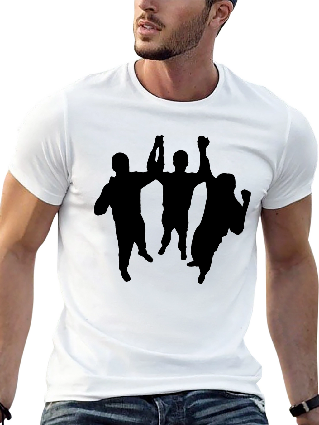 Black Silhouette Celebration Tee