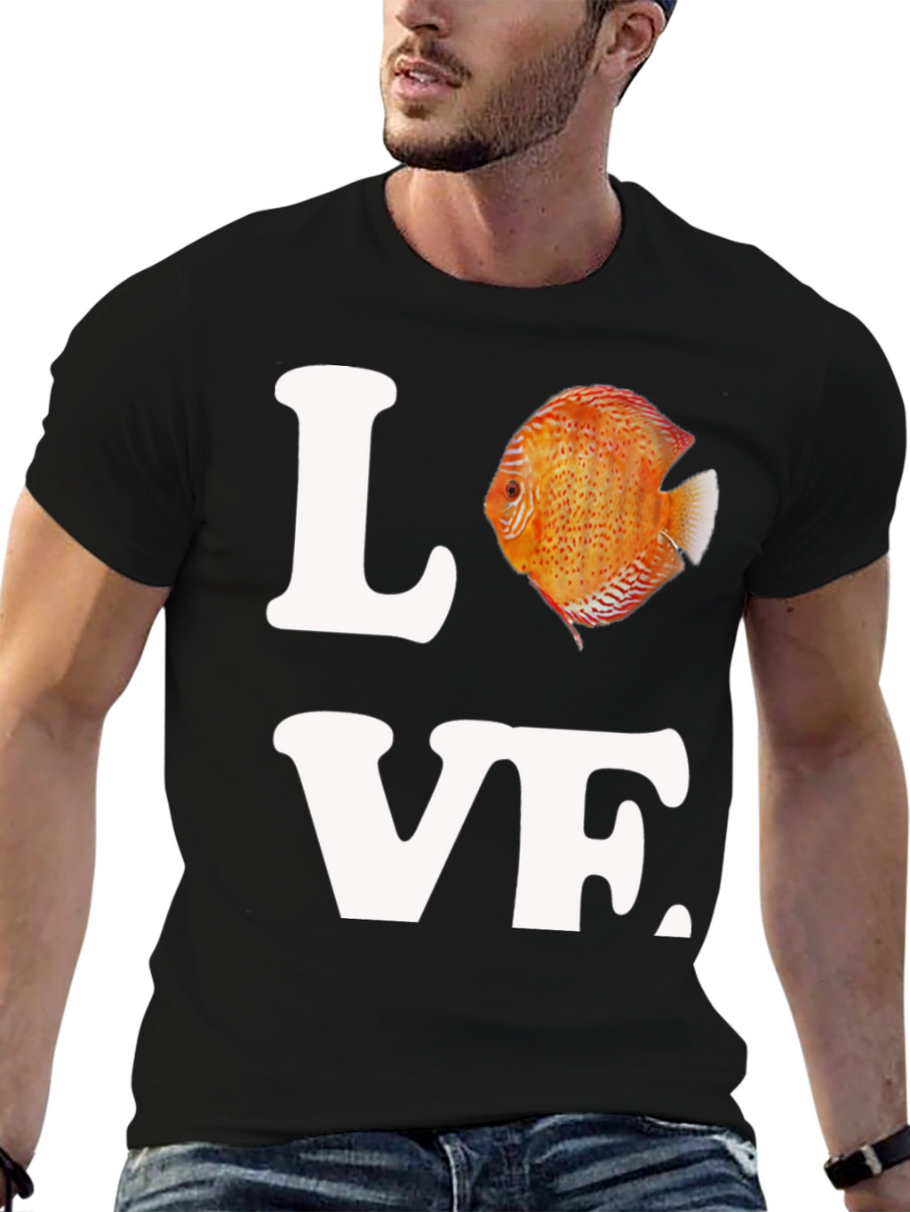 Love Discus Fish Graphic T-Shirt