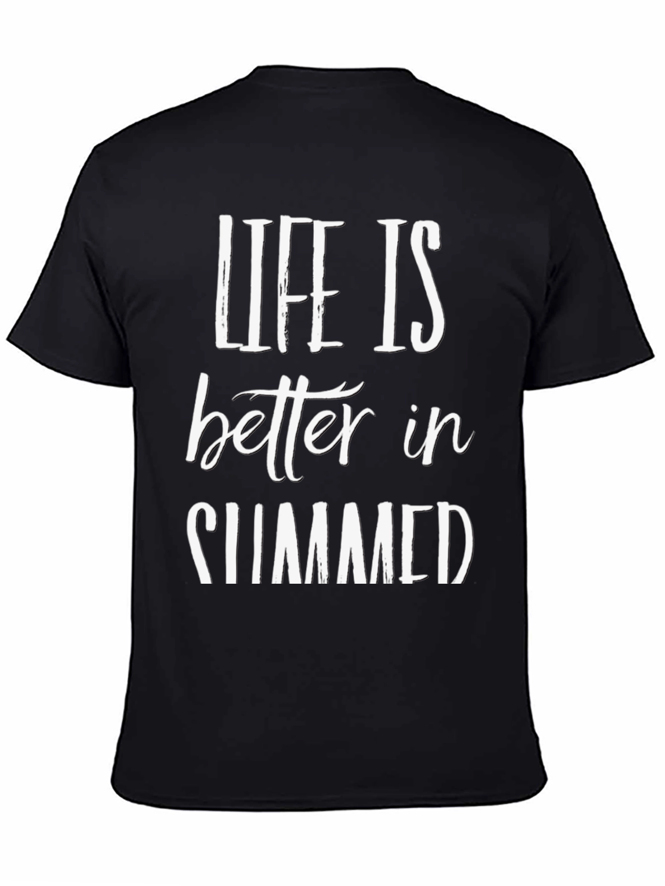 Life is Better in Summer Black Graphic Tee
