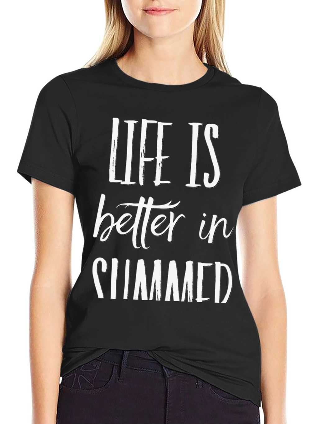 Life is Better in Summer Black Graphic Tee