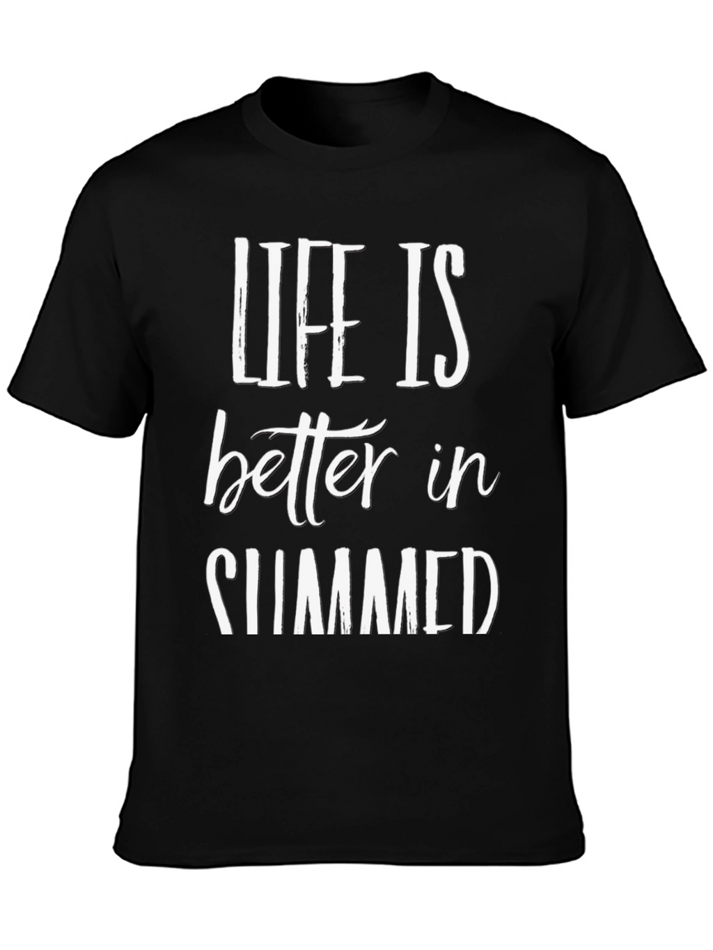 Life is Better in Summer Black Graphic Tee