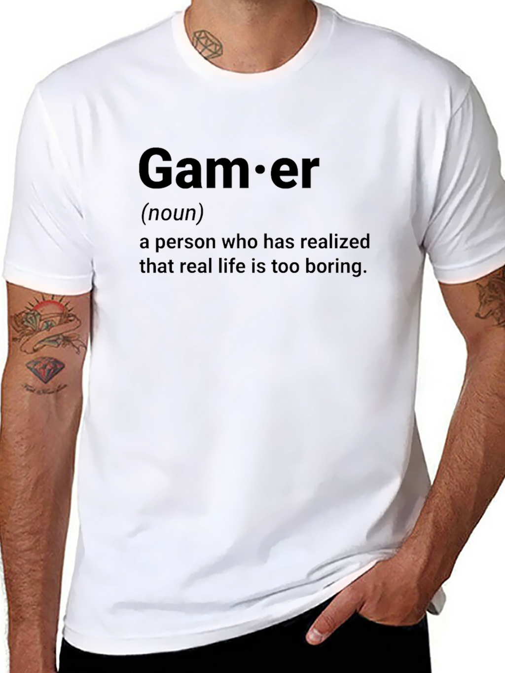 Gamer Definition T-Shirt - Real Life is Boring