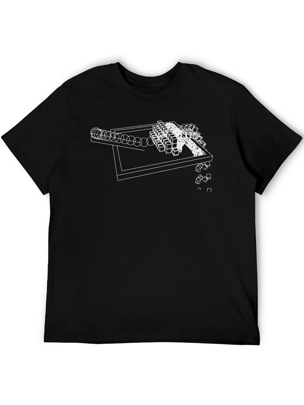 Geometric Design Black Graphic Tee
