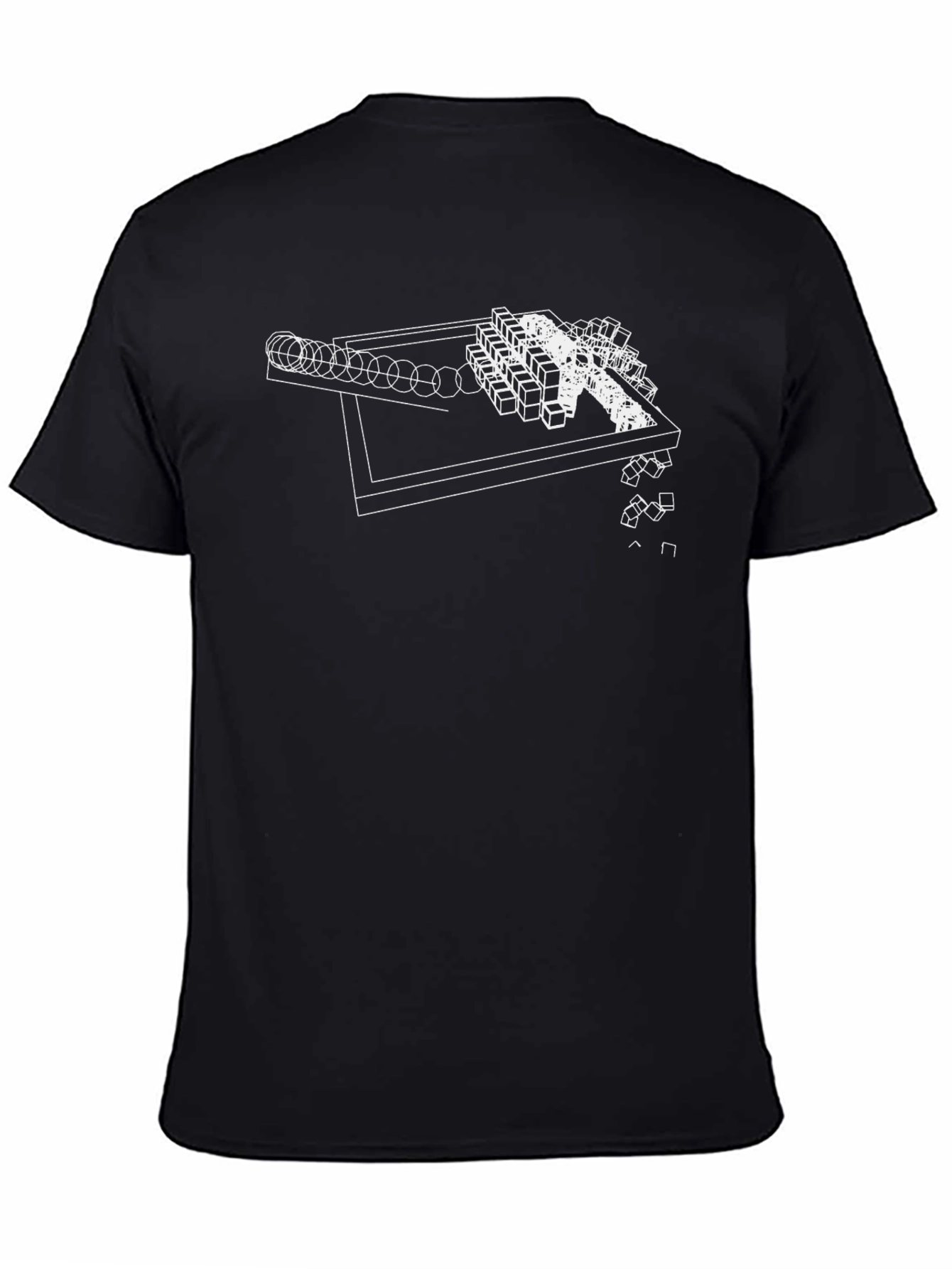 Geometric Design Black Graphic Tee
