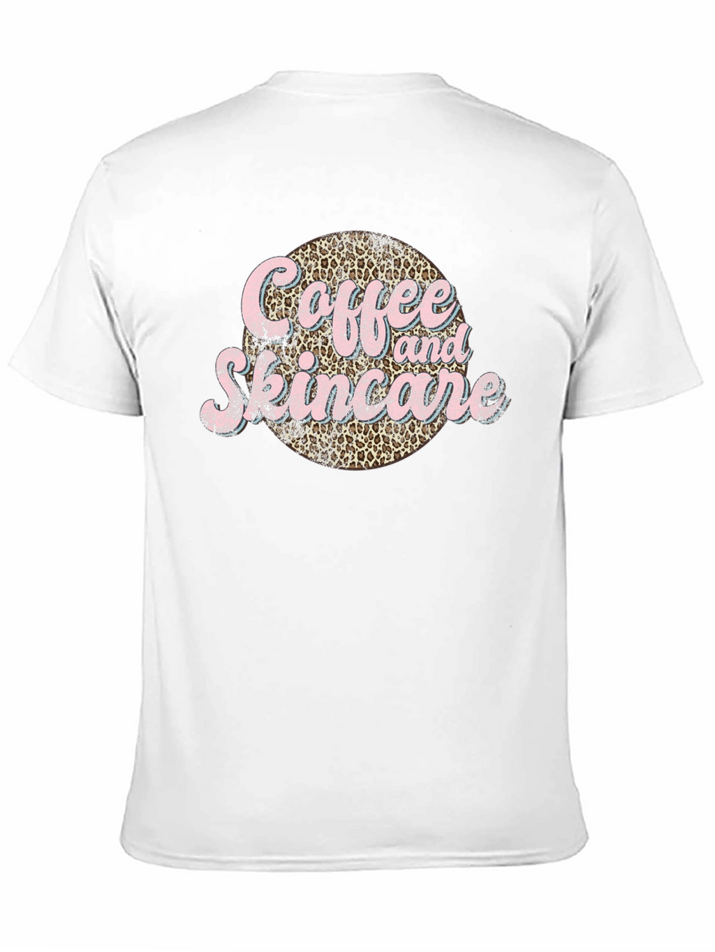 Coffee & Skincare Leopard Print Graphic Tee