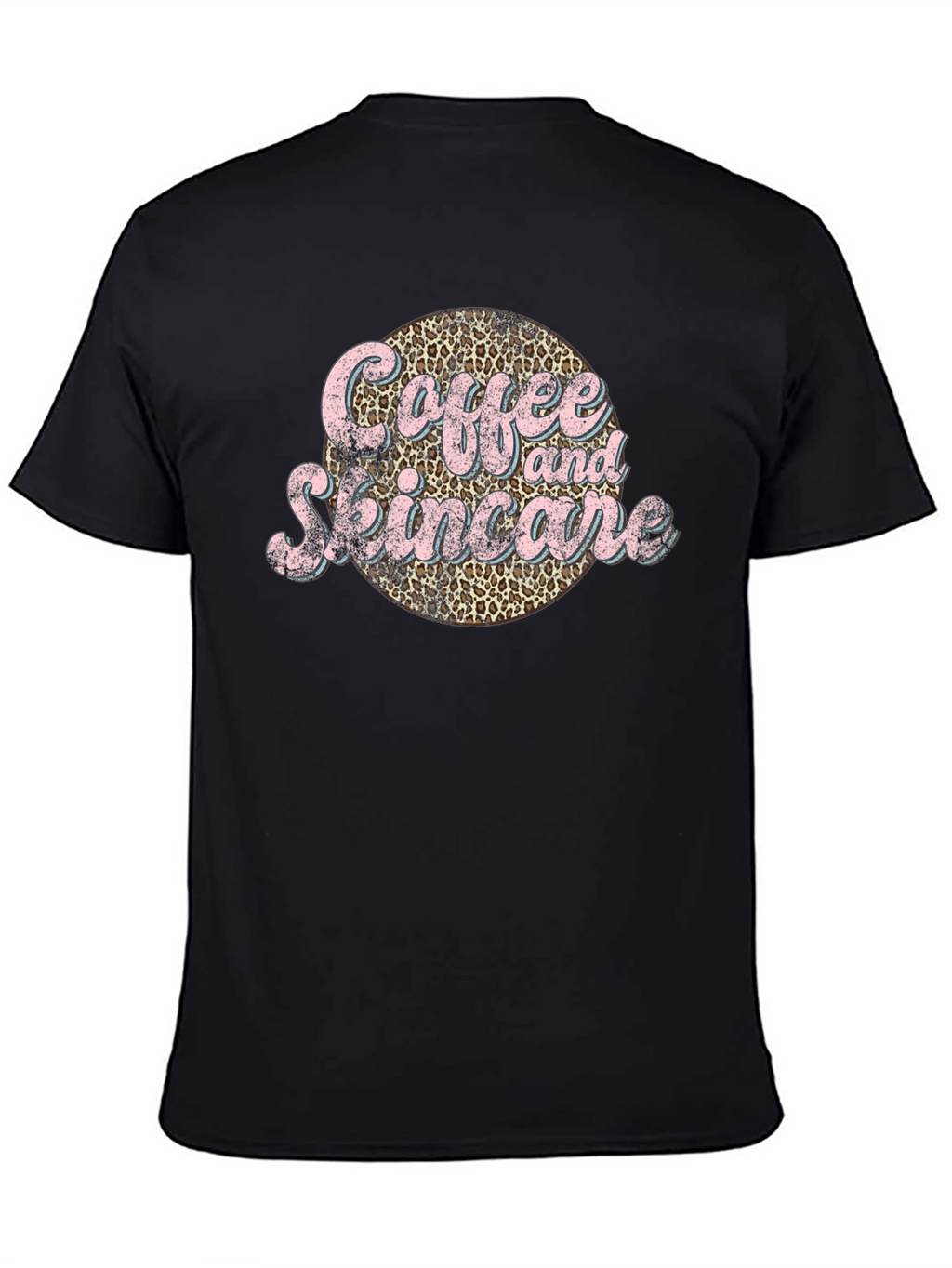 Coffee & Skincare Leopard Print Graphic Tee