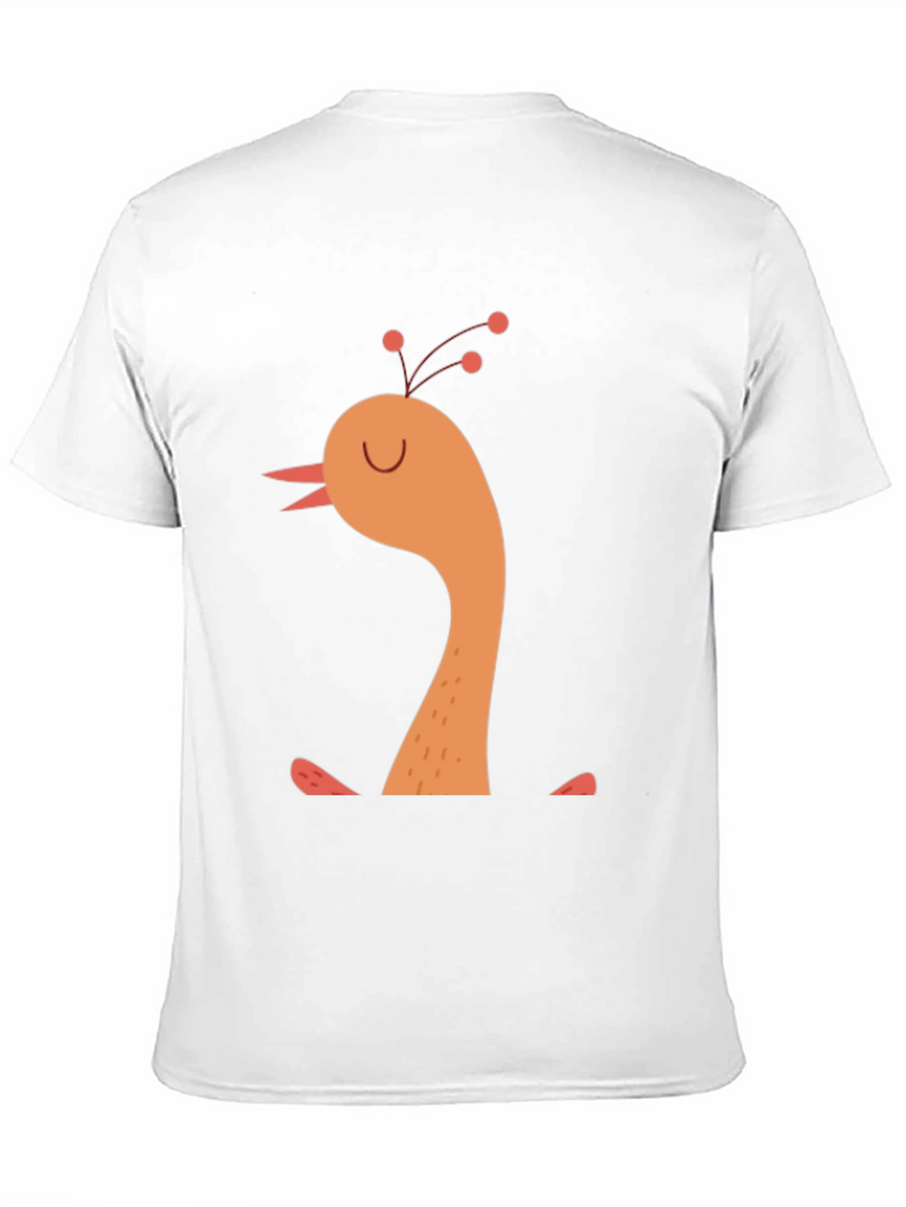Whimsical Bird Graphic Tee -  Mens Black T-Shirt