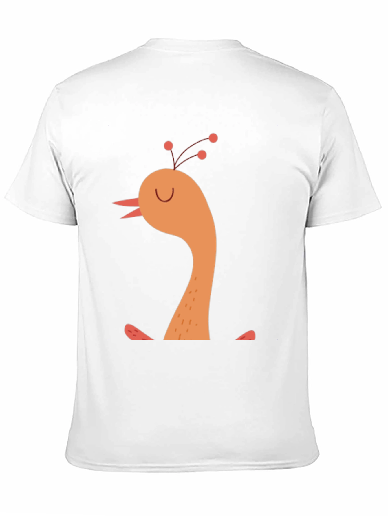 Whimsical Bird Graphic Tee -  Mens Black T-Shirt