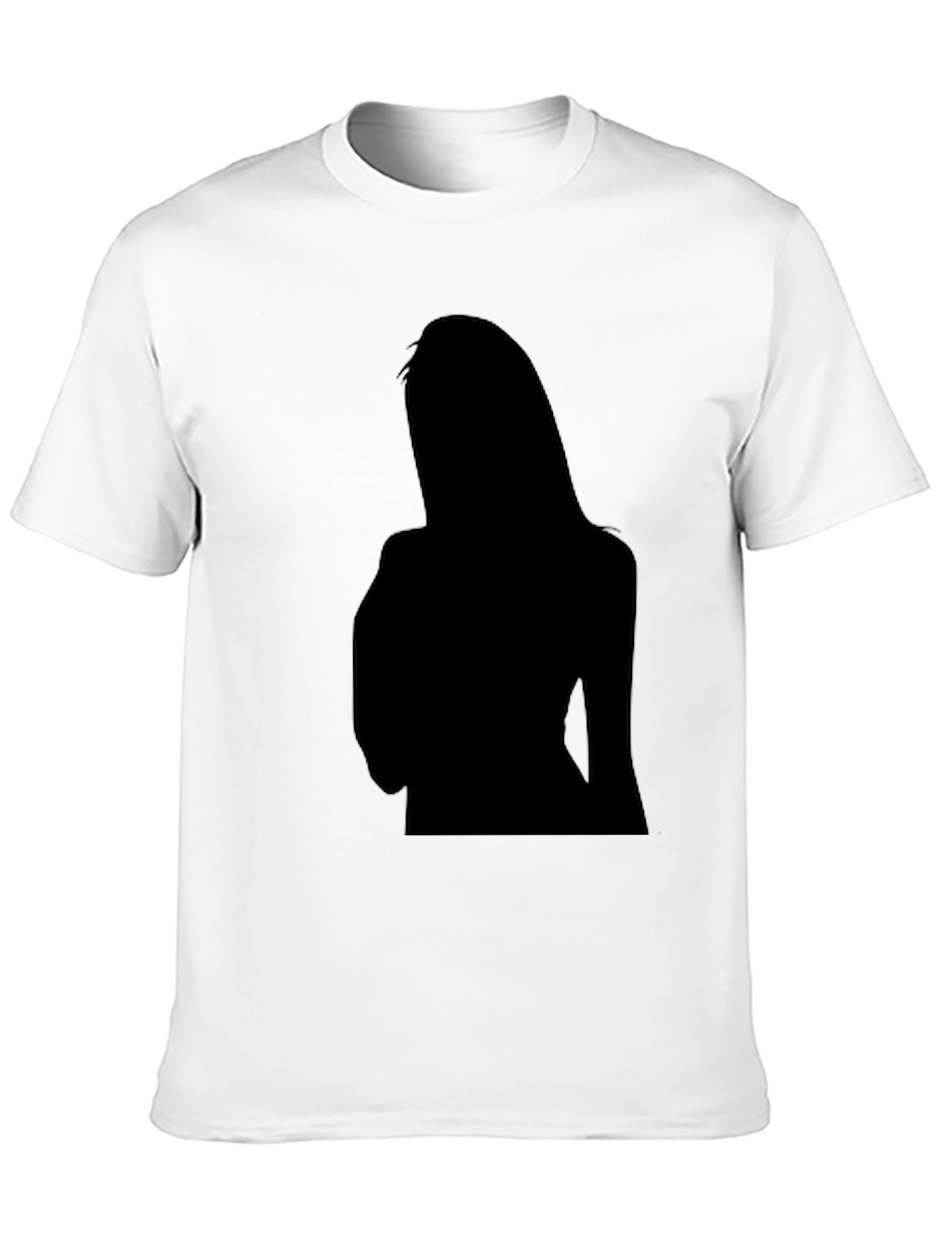 Mens Black Graphic Tee - Silhouette Print