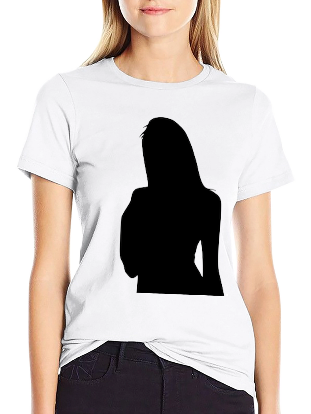 Mens Black Graphic Tee - Silhouette Print