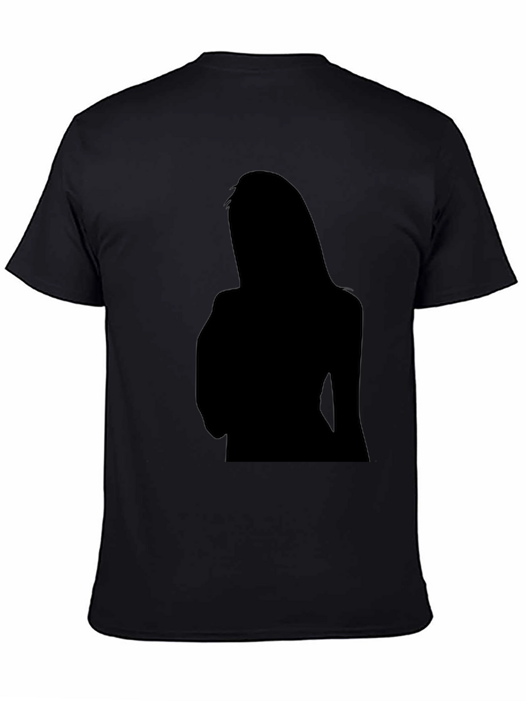 Mens Black Graphic Tee - Silhouette Print